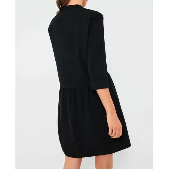 TUCKERNUCK Black Stretch Crepe Royal Shirt Dress - Picture 4 of 12